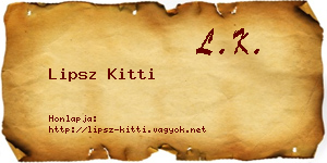 Lipsz Kitti névjegykártya